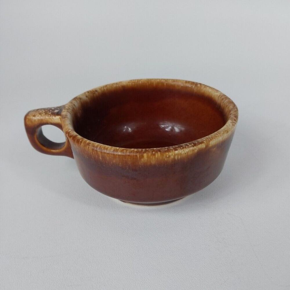 Hull Pottery ~ Brown Drip Glaze ~‎ 5" Round Soup Cup